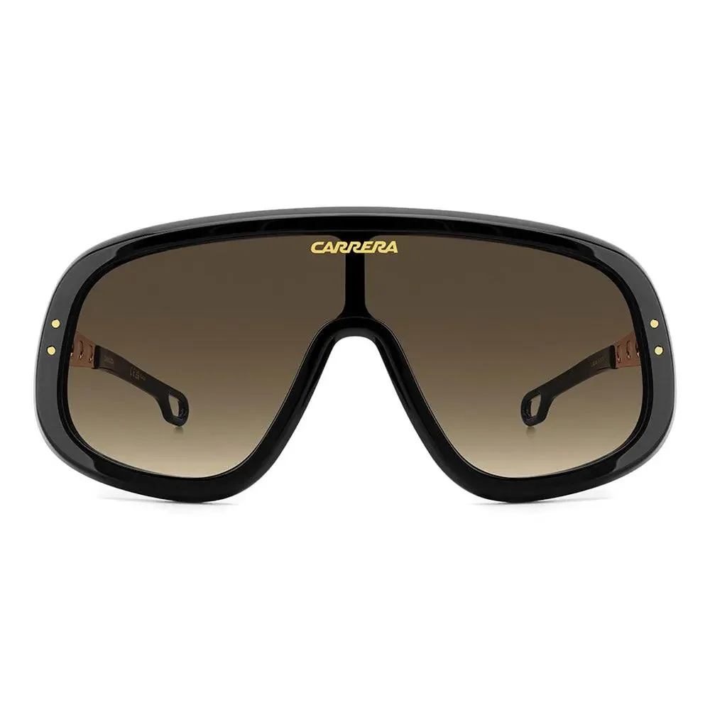 Carrera Flaglab 17 Oversized Mask Sunglasses in Black